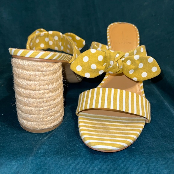 J Crew Raffia Sandals - Picture 1 of 9